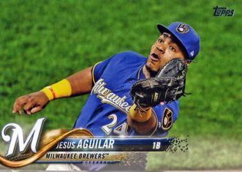 #442 Jesus Aguilar - Milwaukee Brewers - 2018 Topps Baseball