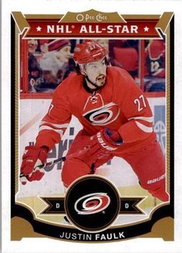 #442 Justin Faulk - Carolina Hurricanes - 2015-16 O-Pee-Chee Hockey