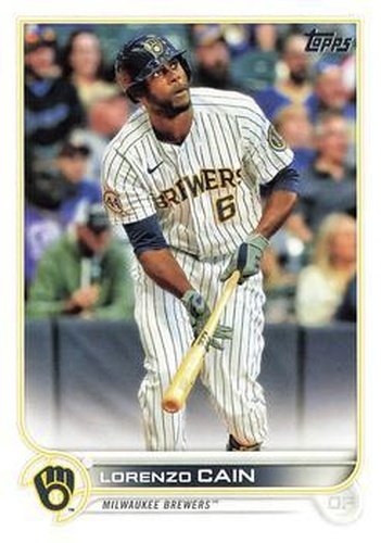 #442 Lorenzo Cain - Milwaukee Brewers - 2022 Topps Baseball