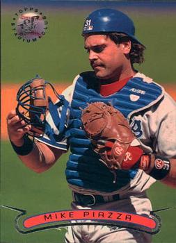 #442 Mike Piazza - Los Angeles Dodgers - 1996 Stadium Club Baseball