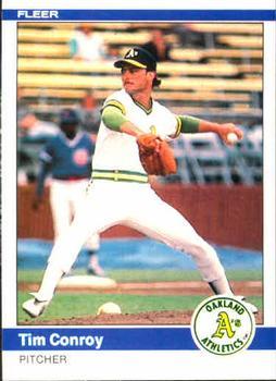 #442 Tim Conroy - Oakland Athletics - 1984 Fleer Baseball