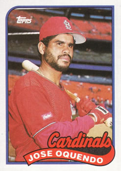 #442 Jose Oquendo - St. Louis Cardinals - 1989 Topps Baseball