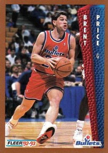 #442 Brent Price - Washington Bullets - 1992-93 Fleer Basketball