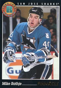 #442 Mike Rathje - San Jose Sharks - 1993-94 Pinnacle Hockey