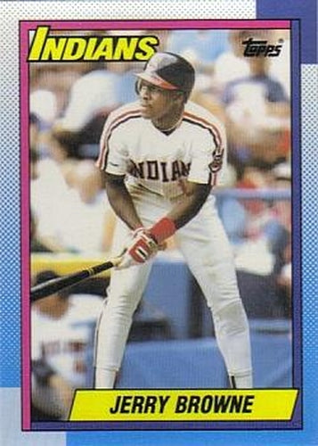 #442 Jerry Browne - Cleveland Indians - 1990 Topps Baseball