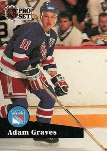 #443 Adam Graves - 1991-92 Pro Set Hockey