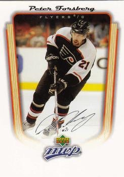 #443 Peter Forsberg - Philadelphia Flyers - 2005-06 Upper Deck MVP Hockey