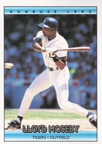 #443 Lloyd Moseby - Detroit Tigers - 1992 Donruss Baseball