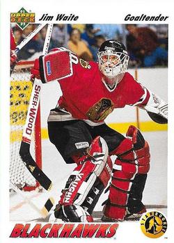 #443 Jimmy Waite - Chicago Blackhawks - 1991-92 Upper Deck Hockey