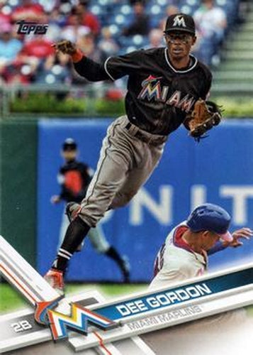 #443 Dee Gordon - Miami Marlins - 2017 Topps Baseball