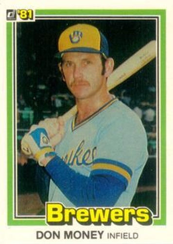 #443 Don Money - Milwaukee Brewers - 1981 Donruss Baseball