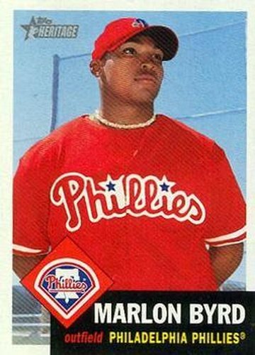 #443 Marlon Byrd - Philadelphia Phillies - 2002 Topps Heritage Baseball