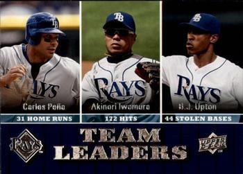 #443 Carlos Pena / Akinori Iwamura / B.J. Upton - Tampa Bay Rays - 2009 Upper Deck Baseball