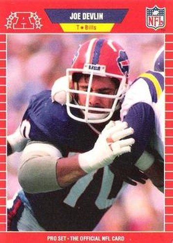 #443 Joe Devlin - Buffalo Bills - 1989 Pro Set Football