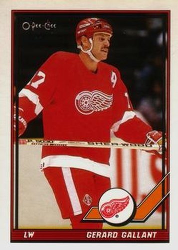 #443 Gerard Gallant - Detroit Red Wings - 1991-92 O-Pee-Chee Hockey