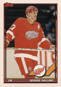 #443 Gerard Gallant - Detroit Red Wings - 1991-92 Topps Hockey