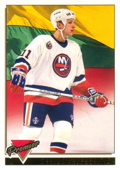 #443 Darius Kasparaitis - New York Islanders - 1993-94 O-Pee-Chee Premier Hockey - Gold