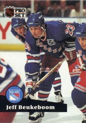 #444 Jeff Beukeboom - 1991-92 Pro Set Hockey