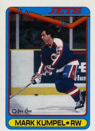 #444 Mark Kumpel - Winnipeg Jets - 1990-91 O-Pee-Chee Hockey