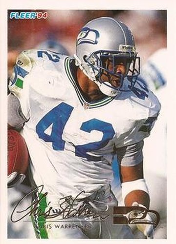 #444 Chris Warren - Seattle Seahawks - 1994 Fleer Football