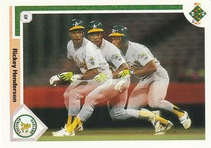 #444 Rickey Henderson - Oakland Athletics - 1991 Upper Deck Baseball