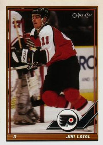 #444 Jiri Latal - Philadelphia Flyers - 1991-92 O-Pee-Chee Hockey