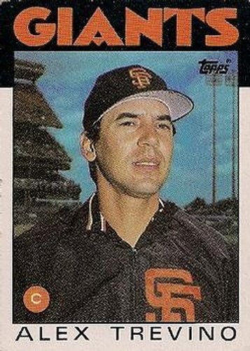 #444 Alex Trevino - San Francisco Giants - 1986 Topps Baseball