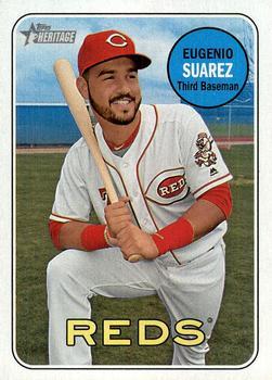 #444 Eugenio Suarez - Cincinnati Reds - 2018 Topps Heritage Baseball