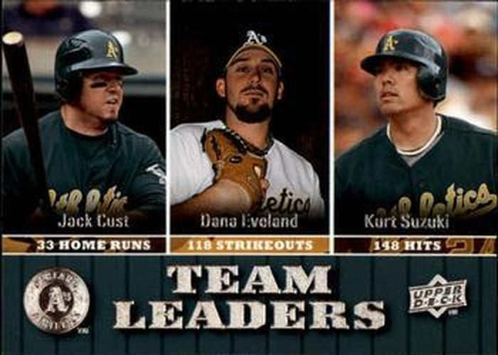 #444 Jack Cust / Dana Eveland / Kurt Suzuki - Oakland Athletics - 2009 Upper Deck Baseball