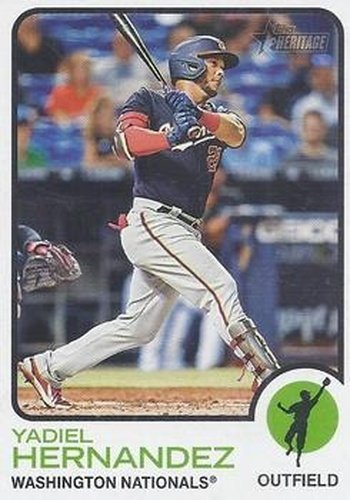 #444 Yadiel Hernandez - Washington Nationals - 2022 Topps Heritage Baseball