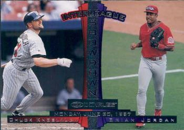 #444 Chuck Knoblauch / Brian Jordan- Minnesota Twins / St. Louis Cardinals - 1997 Donruss Baseball