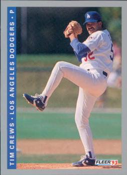 #444 Tim Crews - Los Angeles Dodgers - 1993 Fleer Baseball