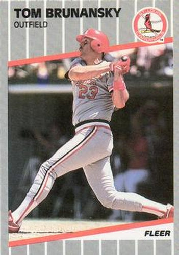 #444 Tom Brunansky - St. Louis Cardinals - 1989 Fleer Baseball