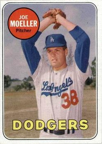 #444b Joe Moeller - Los Angeles Dodgers - 1969 Topps Baseball