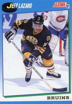 #445 Jeff Lazaro - Boston Bruins - 1991-92 Score Canadian Hockey