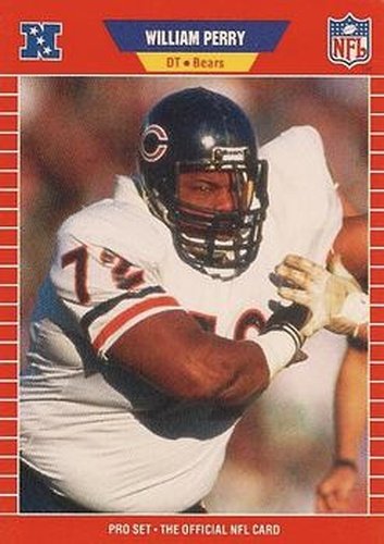 #445 William Perry - Chicago Bears - 1989 Pro Set Football