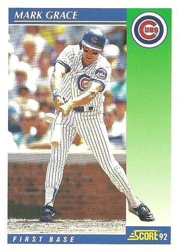 #445 Mark Grace - Chicago Cubs - 1992 Score Baseball