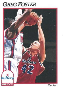 #445 Greg Foster - Washington Bullets - 1991-92 Hoops Basketball