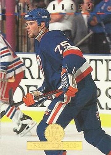 #445 Brett Lindros - New York Islanders - 1994-95 Leaf Hockey