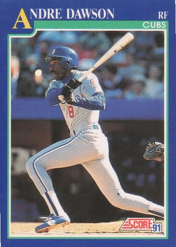 #445 Andre Dawson - Chicago Cubs - 1991 Score Baseball