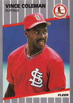 #445 Vince Coleman - St. Louis Cardinals - 1989 Fleer Baseball