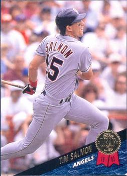 #445 Tim Salmon - California Angels - 1993 Leaf Baseball