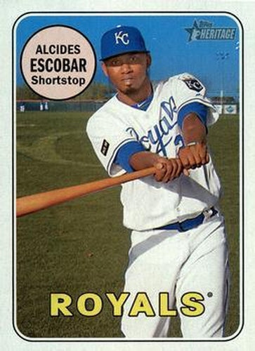 #445 Alcides Escobar - Kansas City Royals - 2018 Topps Heritage Baseball
