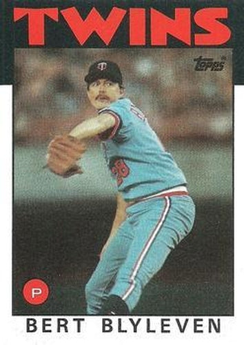#445 Bert Blyleven - Minnesota Twins - 1986 Topps Baseball