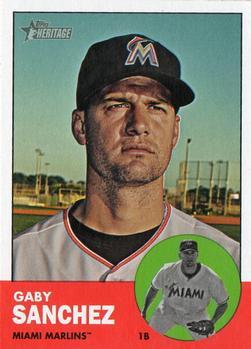 #445 Gaby Sanchez - Miami Marlins - 2012 Topps Heritage Baseball