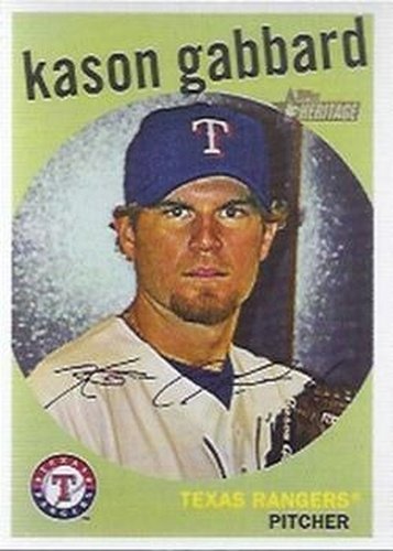 #445 Kason Gabbard - Texas Rangers - 2008 Topps Heritage Baseball