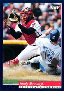 #445 Sandy Alomar Jr. - Cleveland Indians -1994 Score Baseball