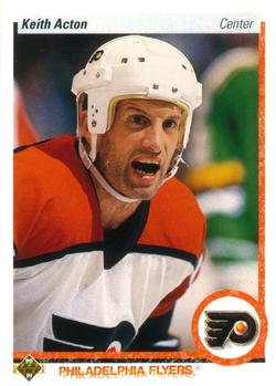 #445 Keith Acton - Philadelphia Flyers - 1990-91 Upper Deck Hockey