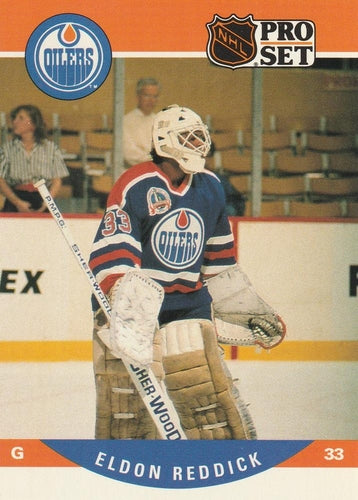 #445 Eldon Reddick - Edmonton Oilers - 1990-91 Pro Set Hockey
