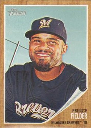 #445 Prince Fielder - Milwaukee Brewers - 2011 Topps Heritage Baseball